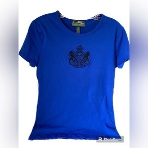 Ralph Lauren Lauren Active Women’s Short Sleeve Shirt Blue Size Medium